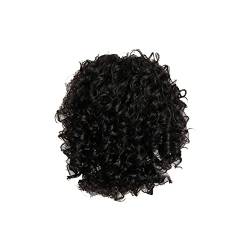 Perücke Afro Damen Kurze Wellige Perücken Locken Für Frauen Synthetische Wig mit Bangs Natürlich Lockige Perücke von Corlidea