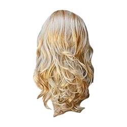 Perücke Blonde Damen Lang Lockig Natürlich Synthetische Haar Perücken Für Frauen, Angenehm zu Tragen, für den täglichen Gebrauch Geeignet von Corlidea