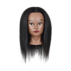 Perücke Schwarze Damen Schulterlange Bob Mittelteil Lockig Natürlich Perücken für Frauen Cosplay Perrucke Wig von Corlidea