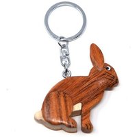 Cornelißen Schlüsselanhänger Schlüsselanhänger aus Holz - brauner Hase von Cornelißen