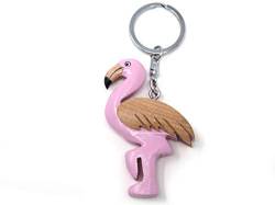 Schlüsselanhänger aus Holz - Flamingo von Cornelißen