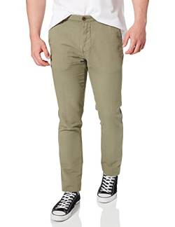 Cortefiel Herren PANTALÓN Slim FIT LINO/ALG Hose, Dunkes Kakigrün, 42 von Cortefiel