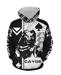 Cayde 6 Hoodie Sweatshirt Spiel Cosplay Kostüm Reißverschluss Jacke Herren 3D-Drucke Pullover M von CosIdol