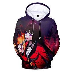 Kakegurui Hoodie Compulsive Gambler Cosplay Kostüm Kapuzenpullover Jacke Pullover Langarm Sweatshirt for Damen Herren M von CosIdol