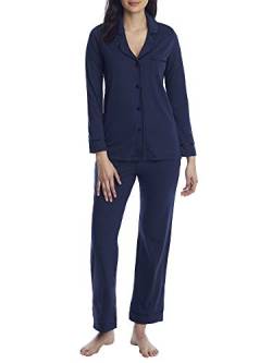 Cosabella Damen Bella Pyjama-Set, langärmelig, Oberteil und Hose Pyjamaset, Navy/Navy, 38 von Cosabella