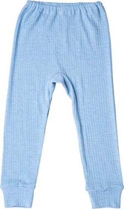 Cosilana Lange Unterhose Seide/Wolle/Baumwolle 128 Blau meliert 06 von Cosilana Naturwäsche