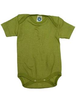 Cosilana, Baby Body Kurzarm, 70% Wolle, 30% Seide (Grün, 74-80) von Cosilana