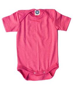 Cosilana, Baby Body Kurzarm, 70% Wolle, 30% Seide (Pink, 62-68) von Cosilana