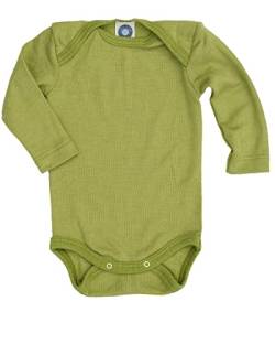 Cosilana, Baby Body Langarm, 70% Wolle, 30% Seide (Grün, 86-92) von Cosilana