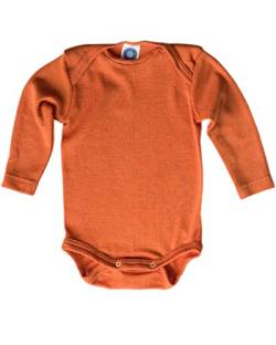 Cosilana, Baby Body Langarm, 70% Wolle, 30% Seide (Orange, 98-104) von Cosilana