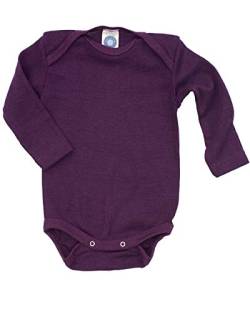 Cosilana, Baby Body Langarm, 70% Wolle, 30% Seide (Pflaume, 50-56) von Cosilana