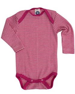 Cosilana, Baby Body Langarm, 70% Wolle, 30% Seide (Pink/Natur, 50-56) von Cosilana