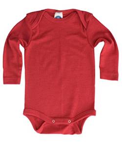 Cosilana, Baby Body Langarm, 70% Wolle, 30% Seide (Rot, 74-80) von Cosilana