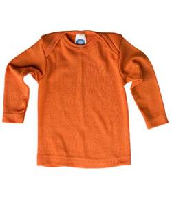 Cosilana, Baby Unterhemd Langarm, 70% Wolle 30% Seide (Orange, 62-68) von Cosilana