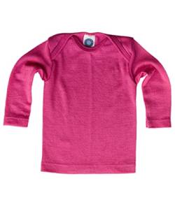 Cosilana, Baby Unterhemd Langarm, 70% Wolle 30% Seide (Pink, 74-80) von Cosilana