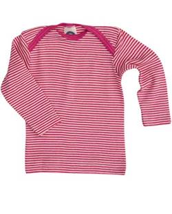 Cosilana, Baby Unterhemd Langarm, 70% Wolle 30% Seide (Pink/Natur, 74-80) von Cosilana