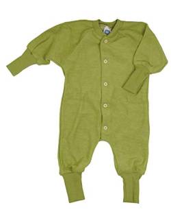 Cosilana, Einteiler Schlafanzug ohne Fuß, 100% Wolle (Kiwi Grün, 68) von Cosilana