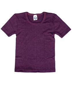 Cosilana, Kinder Unterhemd/T-Shirt, 70% Wolle und 30% Seide (104, Pflaume) von Cosilana