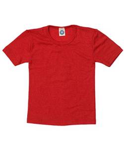 Cosilana, Kinder Unterhemd/T-Shirt, 70% Wolle und 30% Seide (128, Rot) von Cosilana