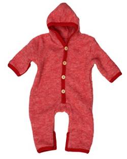 Cosilana, NEU Baby Fleece Overall mit Umschlag, 60% Schurwolle (kbT), 40% Baumwolle (KBA)(50/56, Rot-Melange) von Cosilana