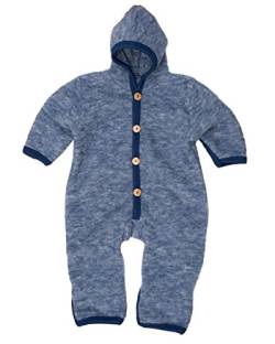 Cosilana, NEU Baby Fleece Overall mit Umschlag, 60% Schurwolle (kbT), 40% Baumwolle (KBA) (50/56, Marine-Melange) von Cosilana