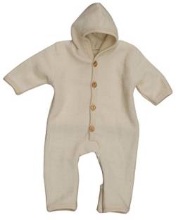 Cosilana, NEU Baby Fleece Overall mit Umschlag, 60% Schurwolle (kbT), 40% Baumwolle (KBA) (62/68, Natur) von Cosilana