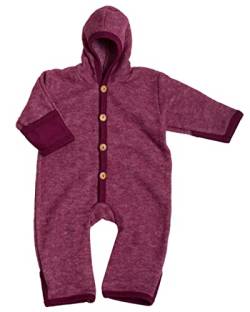 Cosilana, NEU Baby Fleece Overall mit Umschlag, 60% Schurwolle (kbT), 40% Baumwolle (KBA) (62/68, Weinrot meliert) von Cosilana