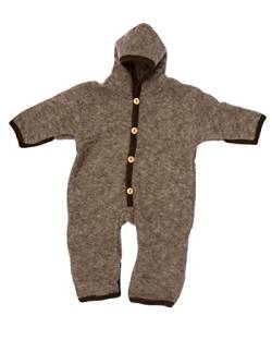 Cosilana, NEU Baby Fleece Overall mit Umschlag, 60% Schurwolle (kbT), 40% Baumwolle (KBA) (74/80, Braun-Melange) von Cosilana