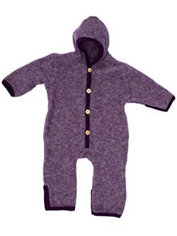 Cosilana, NEU Baby Fleece Overall mit Umschlag, 60% Schurwolle (kbT), 40% Baumwolle (KBA) (74/80, Lila-Melange) von Cosilana