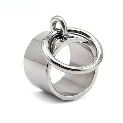 CosplayHero Stahl Ring O eboy egirl Ring Kpop Style, silver color, 11 von CosplayHero