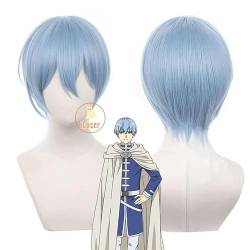Himmel Cosplay Costume Wig Anime Frieren Beyond Journey's End Cloak Uniform Outfit Blue Hair Halloween Party Men Women Role Play, Wig Only, L von CosplayHero