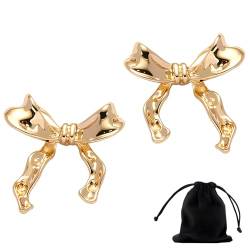 Ohrringe Damen,Bow Earrings,Gold Silber Bogen Ohrstecker Ohrringe Exquisiter Schmuck Für Frauen Dame Mädchen Valentinstag Geschenke von Cosswe