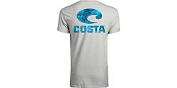 Costa Del Mar Herren Mossy Oak Coastal Short Sleeve Crewneck T-Shirt, grau meliert, XXL von Costa Del Mar