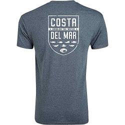 Costa Del Mar Herren Species Shield Kurzarm T-Shirt, Dunkles Erika, Groß von Costa Del Mar