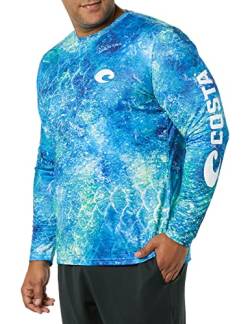 Costa Del Mar Herren Tech Mossy Oak Coastal Crewneck Langarm, Inshore Blue, L von Costa Del Mar