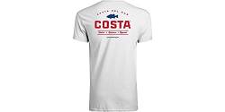 Costa Del Mar Unisex-Erwachsene Topwater kurzen Ärmeln T-Shirt, Weiss/opulenter Garten, XXL von Costa Del Mar