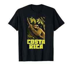 Costa Rica Sloth in Tree Vintage Artwork Nature T-Shirt von Costa Rica Tico Vintage Threads