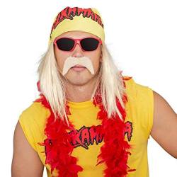 Hulk Hogan Hulkamania Complete Costume Set (Adult XX-Large, Red Sunglasses/Yellow Bandana) von Costume Agent