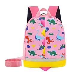 Cosyres Kinder Dinosaurier Rucksack Schule Tasche Jungen Kleinkind Kindergarten Rucksack, Pink 2-5 Years Old(size:l) von Cosyres