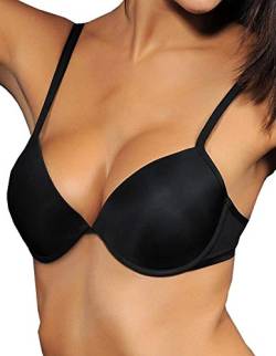 Cotonella Damen C 8643 0000 Push-Up BH, Schwarz, 80B von Cotonella