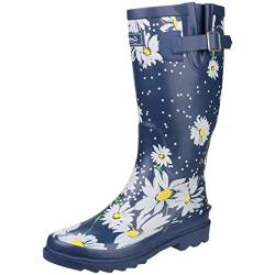 Cotswold Damen Burghley Regenstiefel Gummistiefel Wasserdicht Stiefel Muster Gänseblümchen 40 von Cotswold