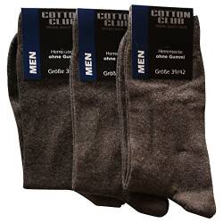 Cotton Club 6 Paar Herrensocke ohne gummi Gr. 39-42 ,43-46, 47-50, 51-54 (43-46, Braun) von Cotton Club