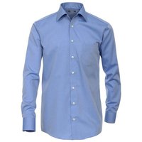 Cotton Island Langarmhemd Herren Langarm Hemd Businesshemd comfort fit Kentkragen uni, blau HL18 von Cotton Island