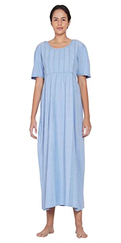 Cotton Lane Nightingales Klassisches Nachthemd aus Chambray-Baumwolle von Cotton Lane