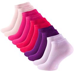 10 Paar COTTON-Essentials Sneaker Socken, Baumwolle, Berry Colours, Gr. 39-42 von Cotton Prime