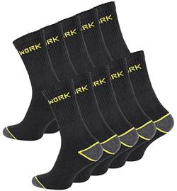 10 Paar Herren Arbeitssocken - Robuste Work Socks - Berufssocken, Gr. 43-46 von Cotton Prime