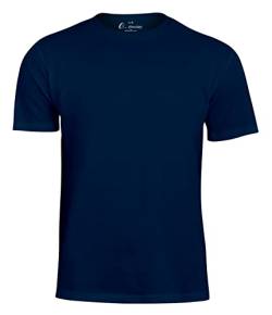 Herren T-Shirt Basic O-Neck Tee, Rundhalsausschnitt, Einfarbig in Dunkelblau, Gr. XL von Cotton Prime