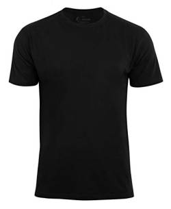 Herren T-Shirt Basic O-Neck Tee, Rundhalsausschnitt, Einfarbig in Schwarz, Gr. XL von Cotton Prime