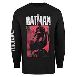 Cotton Soul Batman DC Comics – The Batman City – Herren Langarm-T-Shirt, Schwarz , L von Cotton Soul