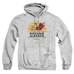 Cotton Soul Cartoon Charakter Herren Hoodies, Grey Heather - Disney König der Löwen Pumbaa Timon Hakuna Matata, M von Cotton Soul